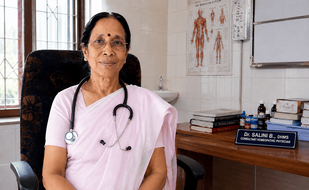 Dr. Salini in her Sreekaryam clinic